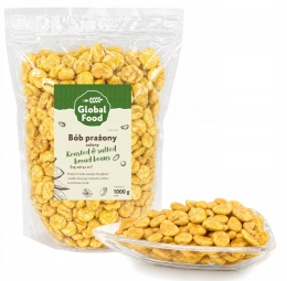 BÓB PRAŻONY SOLONY 1KG (1000G) CHRUPIĄCA PRZEKĄSKA CHIPSY Z BOBU