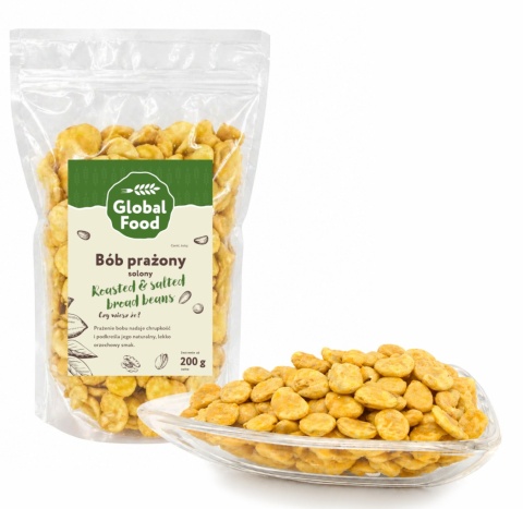 BÓB PRAŻONY SOLONY 200G CHRUPIĄCA PRZEKĄSKA CHIPSY Z BOBU
