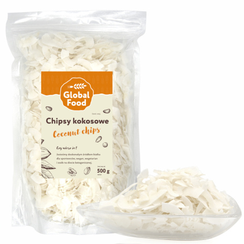 CHIPSY KOKOSOWE 500g NATURALNE BEZ DODATKÓW