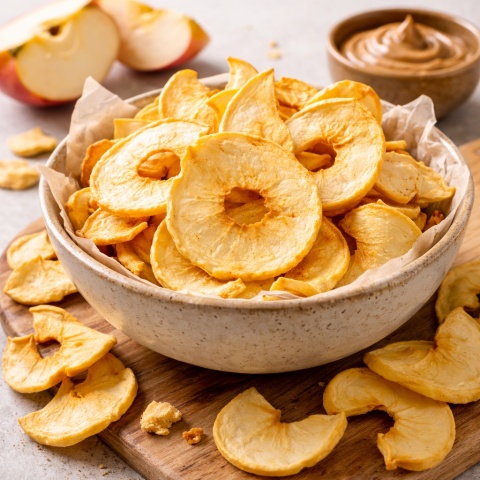 CHIPSY JABŁKOWE 250G CHRUPIĄCE SUSZONE JABŁKA BEZ SKÓRKI