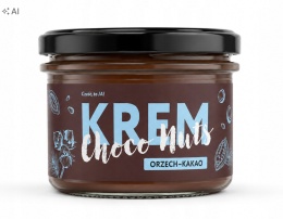 KREM ORZECHOWO KAKAOWY 200g 34% orzechów laskowych BEZ OLEJU PALMOWEGO