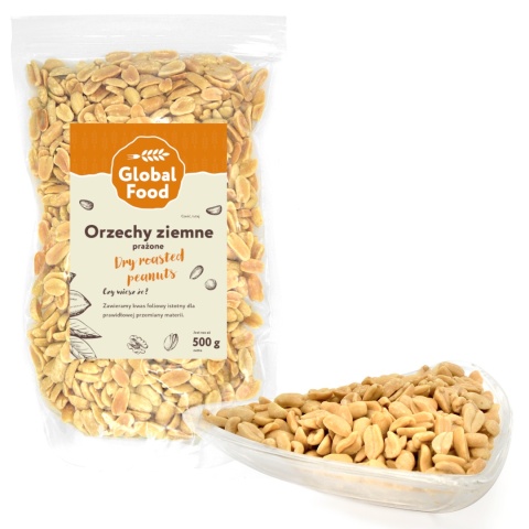 ORZECHY ZIEMNE PRAŻONE NIESOLONE 500g (0,5 kg) BEZ SOLI
