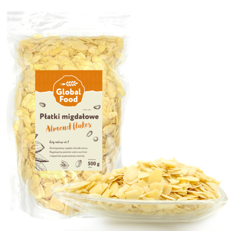 PŁATKI MIGDAŁOWE 500g MIGDAŁY CIĘTE NATURALNE PŁATKI MIGDAŁOWE 500g MIGDAŁY CIĘTE NATURALNE