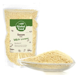 SEZAM BIAŁY ŁUSKANY 500g NATURALNE ZIARNO