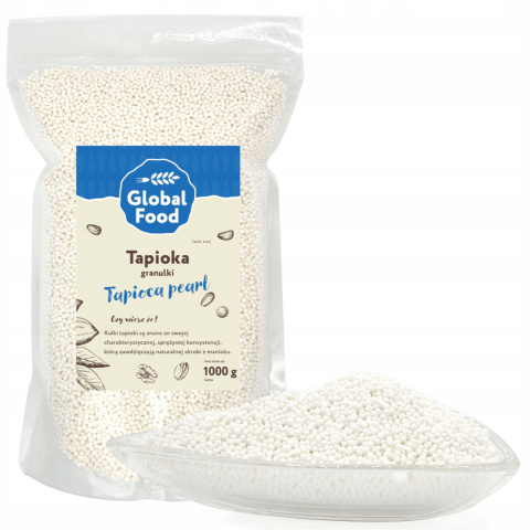 TAPIOKA GRANULKI 1kg (1000g) KULKI PEREŁKI skrobia z manioku TAPIOKA GRANULKI 1kg (1000g) KULKI PEREŁKI skrobia z manioku