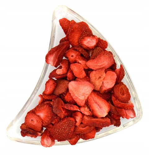 TRUSKAWKI LIOFILIZOWANE 200g (PLASTRY) NATURALNE BEZ CUKRU
