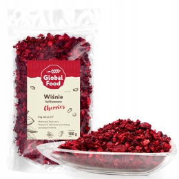 WIŚNIE LIOFILIZOWANE 100g PŁATKI GRYS NATURALNE BEZ CUKRU